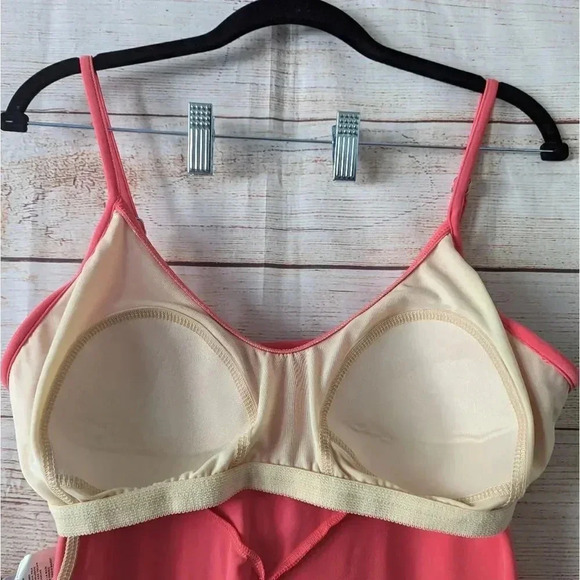 Magicsuit Size 14 Rita Tankini Swim Top Peach Triple Tiered Padded Bra Insert - Picture 10 of 12
